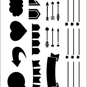 Stencil Etiquetas - 20x30cm