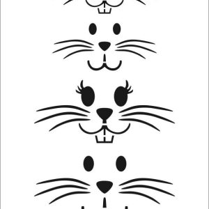 Stencil Coelhos 068 - 20x30cm
