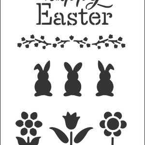 Stencil Coelho da Páscoa 399 - 20x30cm