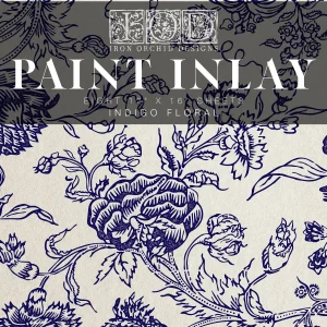 Paint Inlay Indigo Floral - 30x40cm