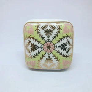 Puxador de Cerâmica Oriental Green and Pink Fantasy/KNB-118
