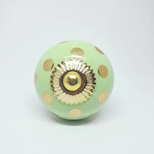 Puxador de Cerâmica Dotted Green Eyes/KNB-1122