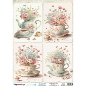 Papel de Arroz Flores Vintage 8/SPA5255 - 30x41cm