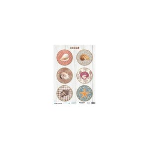 Papel de Arroz Soft Conchas 4/PA5281 - 30x41cm