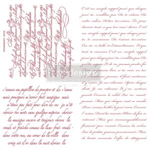 Carimbo Vintage Script - 30x30cm
