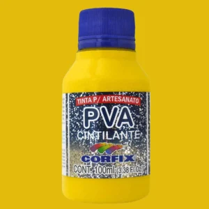 Tinta PVA Cintilante Amarelo Ouro - 100ml