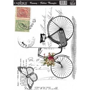 Transfer Bicicleta, Postal e Selos/FT-006 - 25X35cm