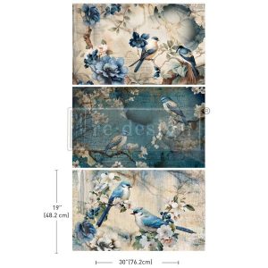 Papel de Seda para Decoupage Sapphire Wings - 49x76cm