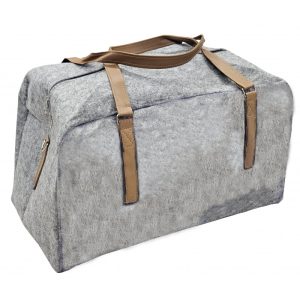 Bolsa de Feltro Reciclado Cinza - 53x30x26cm