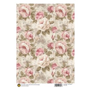 Papel de Arroz Roses Pattern/1327 - 29,7x42cm