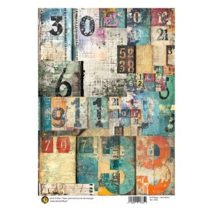 Papel de Arroz ColorFul Numbers/1335 - 29,7x42cm