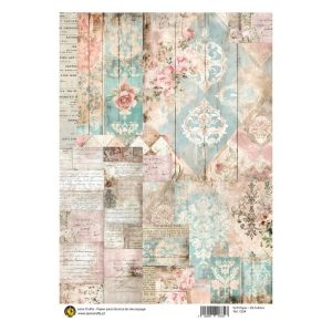 Papel de Arroz Shabby Damask/1334 - 29,7x42cm