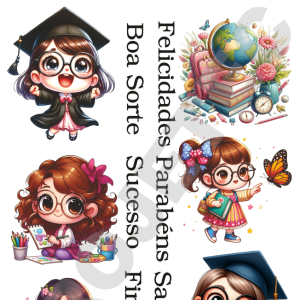 Transfer DTF Aplique para Finalistas - 14x24cm