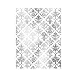Papel de Arroz Barroco Com Fundo Prateado/PLATA020 - 30x41cm