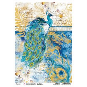 Papel de Arroz Nocturnal Peacock/CBRP312 - A4