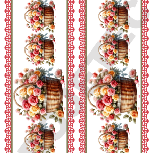 Transfer Barradinho Floral A4