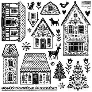 Carimbo Gingerbread Lane - 30x30cm