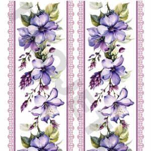 Transfer Barradinho Floral A4