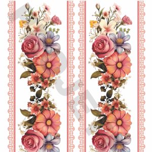 Transfer Barradinho Floral A4